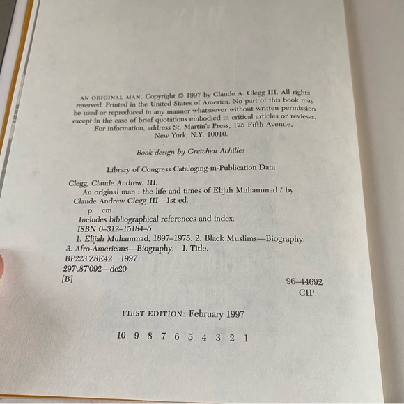 Original Man The Life and Times of Elijah Muhammad by Claude Andrew Clegg III HB - Picture 7 of 7
